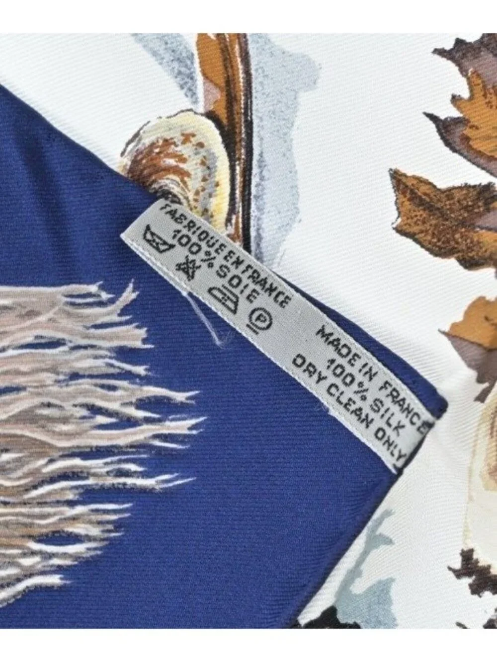 Hermes Bandana Scarf Navy